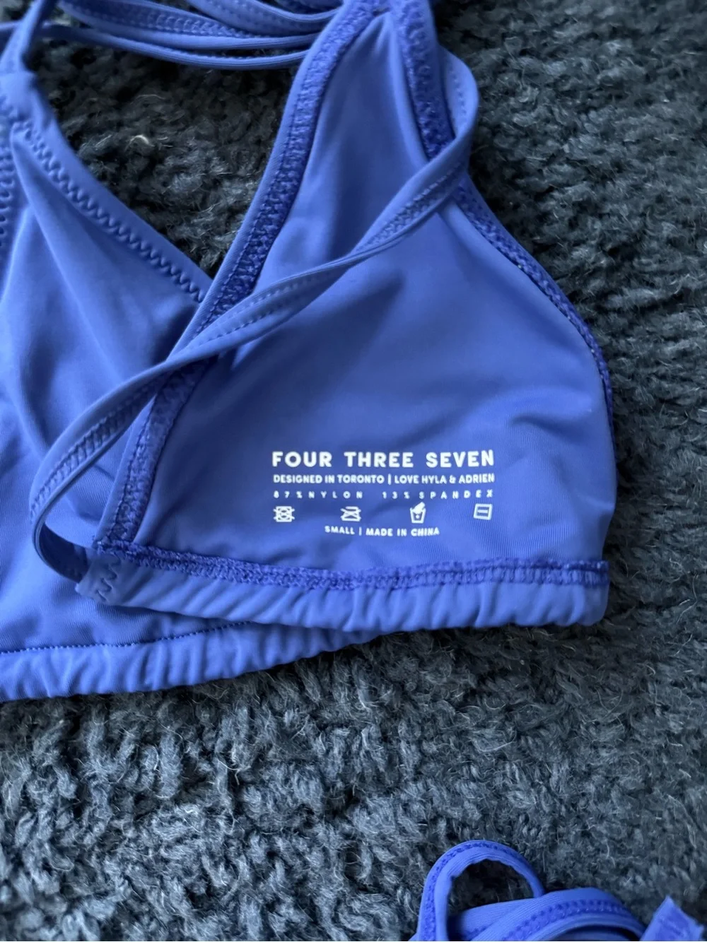 Classic Triangle Tie-Side Bikini - Blue